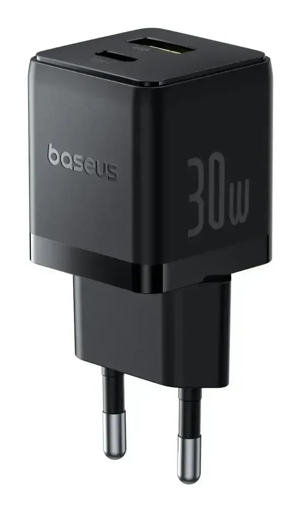 Зарядное устройство сетевое Baseus Palm C+U 30W EU / P1011160A113-01 (черный)