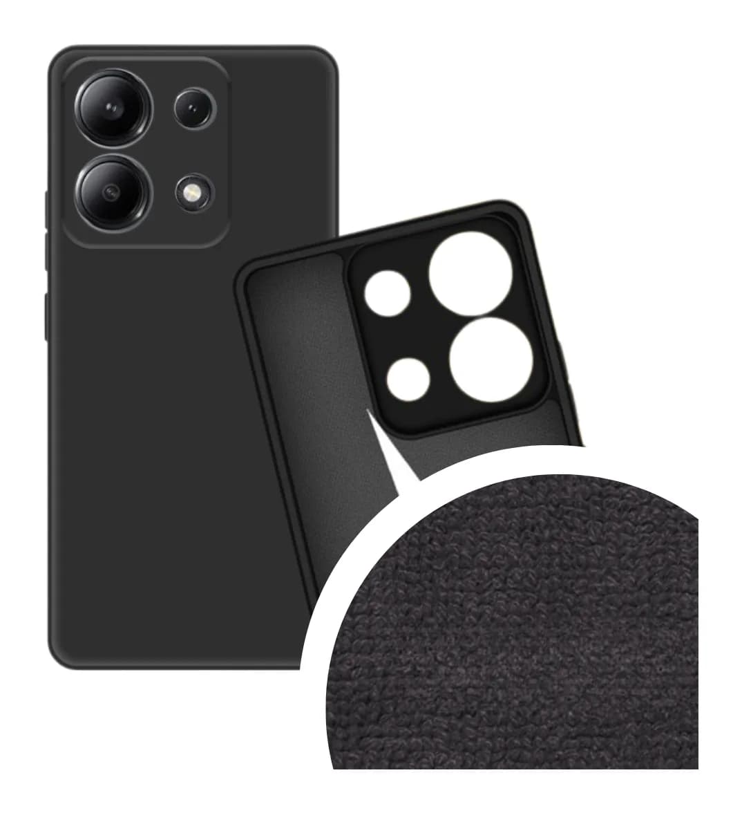 Чехол-накладка Bingo Liquid TPU для Redmi Note 13 4G (черный)