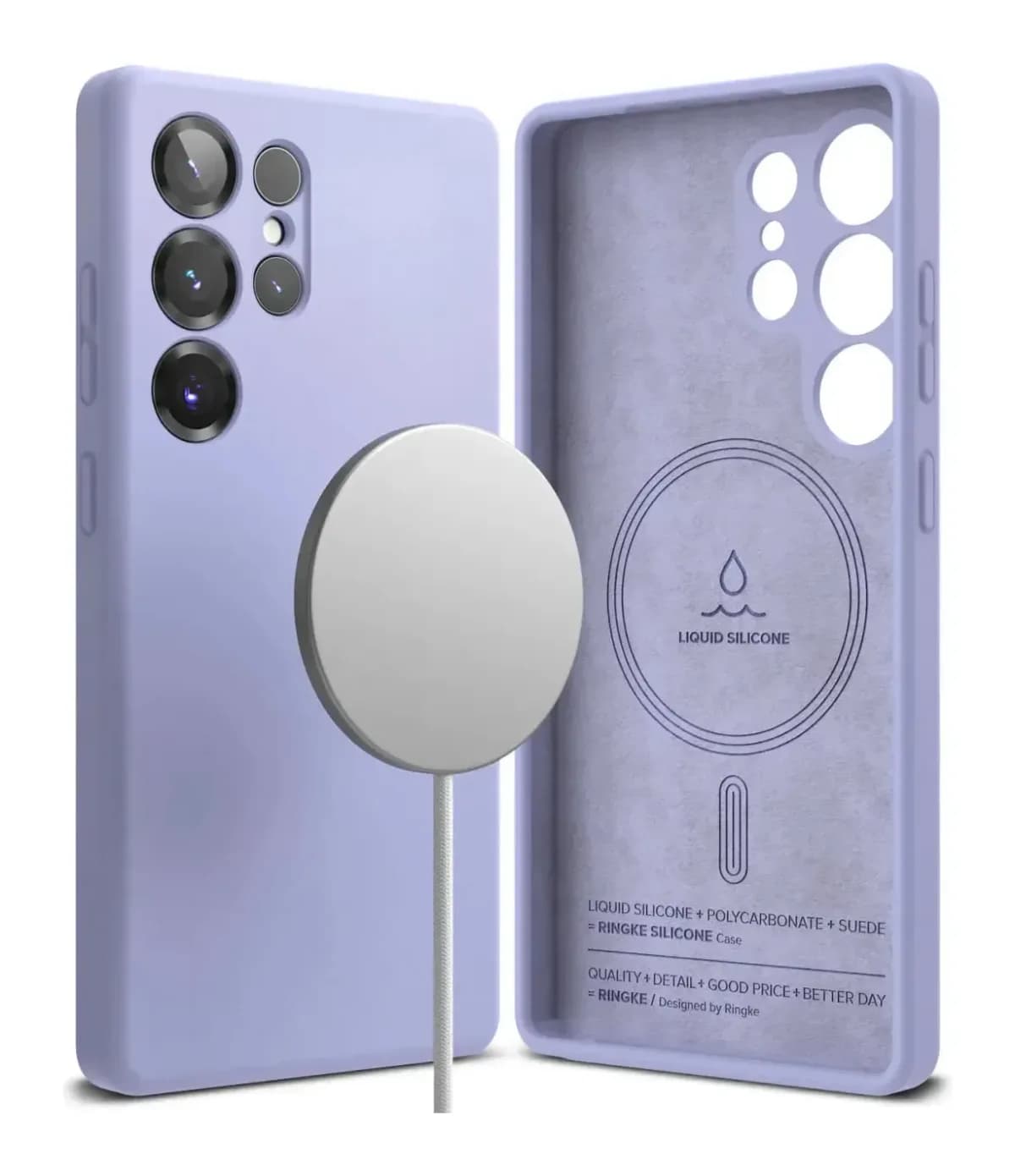 Чехол-накладка Ringke Silicone Magnetic Для Galaxy S25 Ultra (лавандовый)