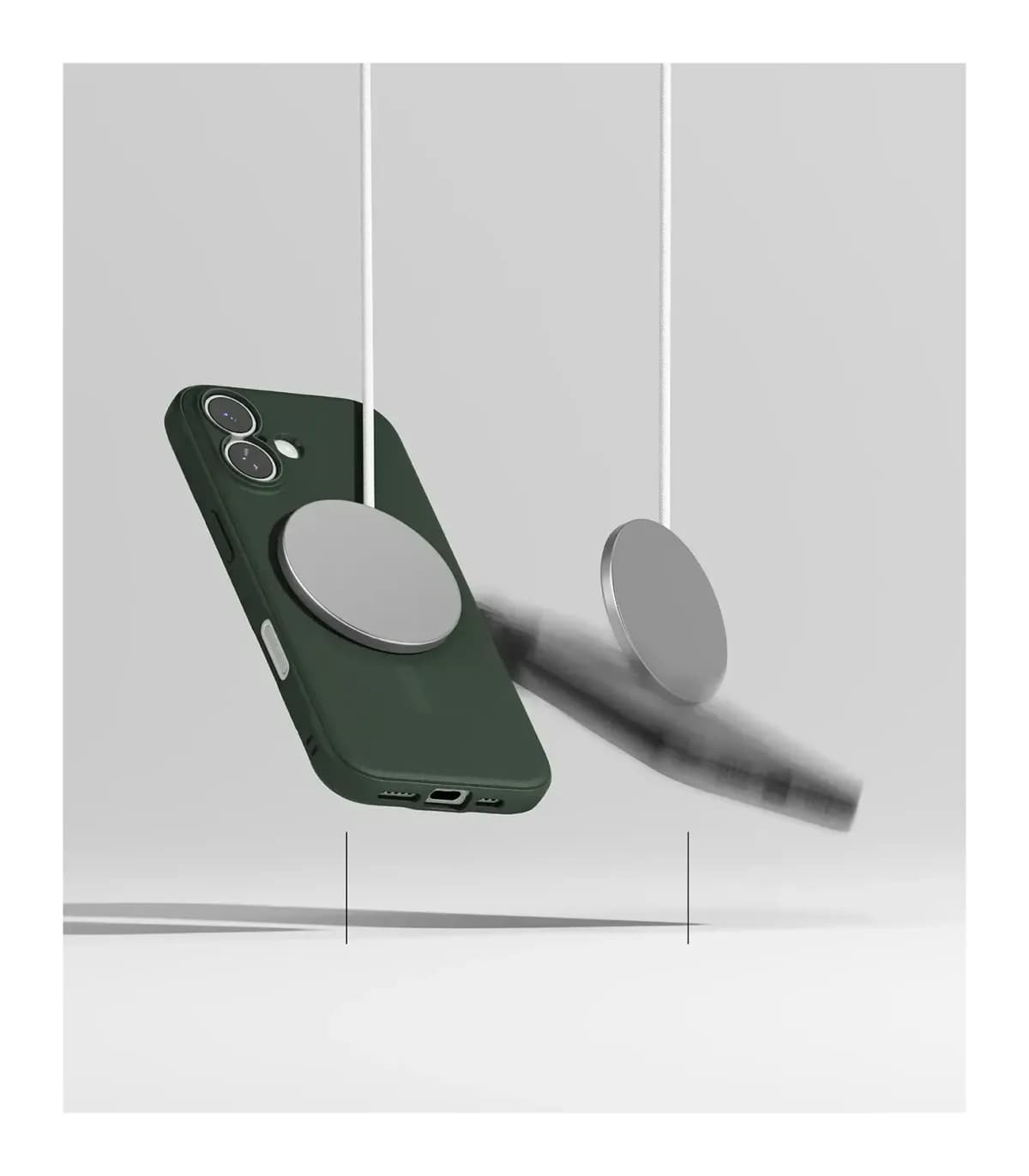 Чехол-накладка Ringke Onyx Magnetic для iPhone 17 (Dark Green)