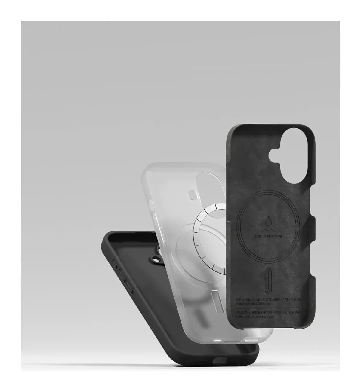 Чехол-накладка Ringke Silicone Magnetic для iPhone 17 (Black)