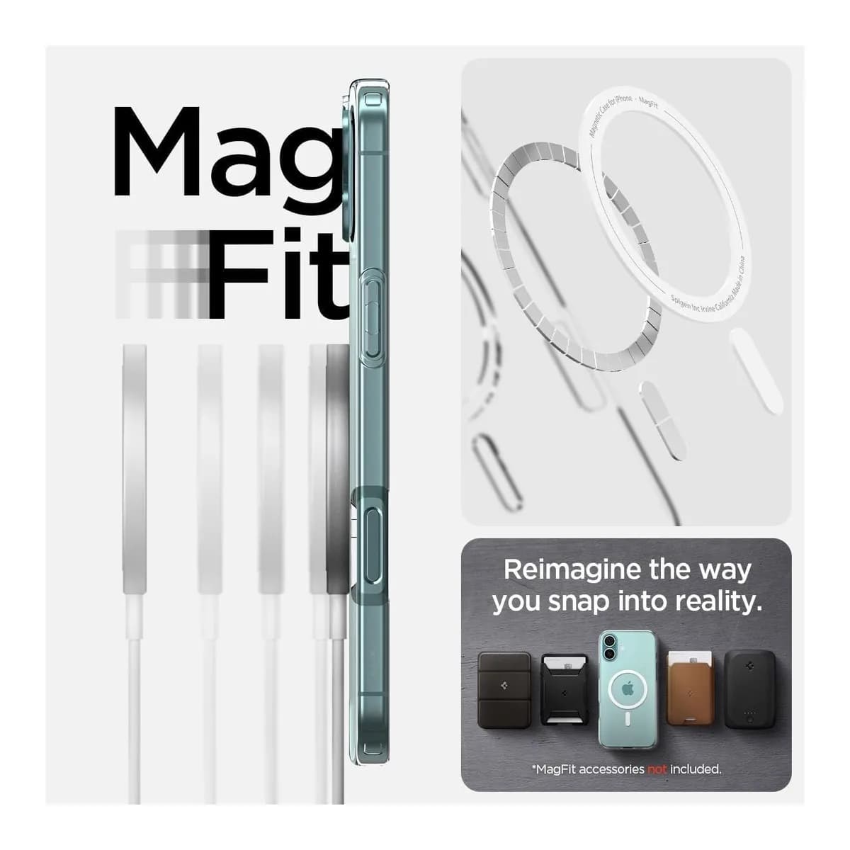 Чехол-накладка Spigen Liquid Crystal Mag Magsafe для iPhone 16 / ACS08390 (Clear)