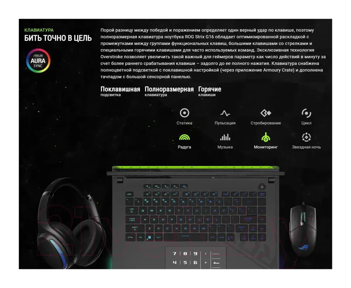 Игровой ноутбук Asus ROG Strix G16 G614FH-RV057W Windows 11 Home