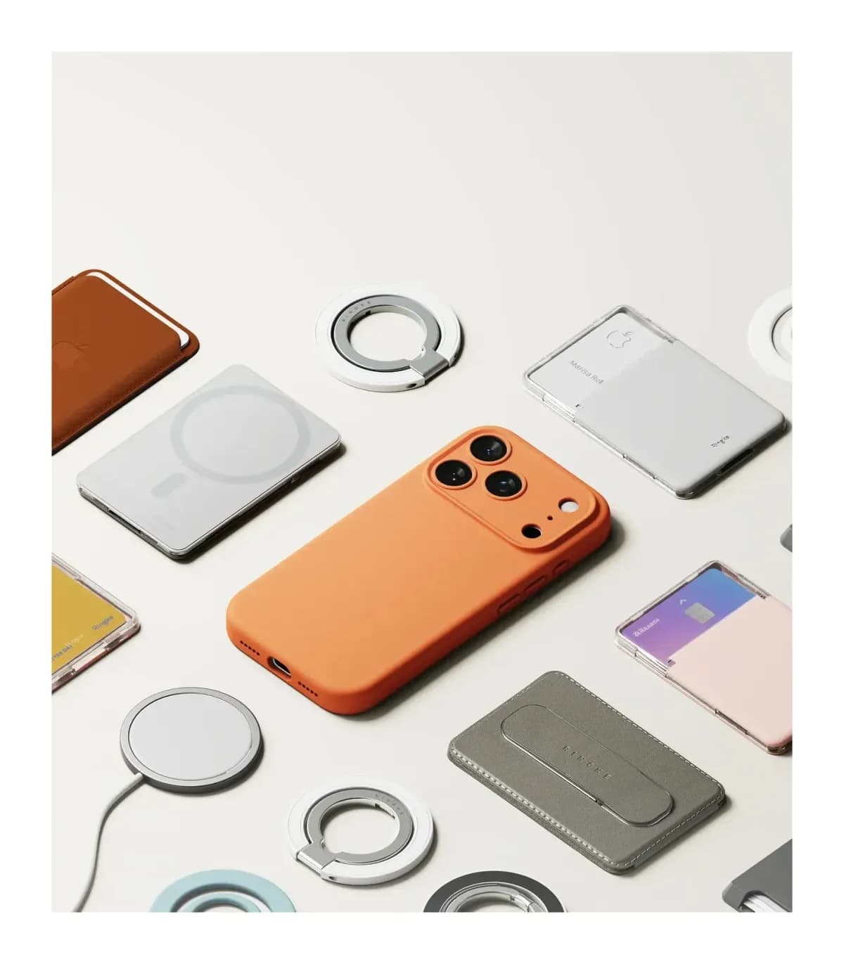 Чехол-накладка Ringke Silicone Magnetic для iPhone 17 Pro (Tangerine)
