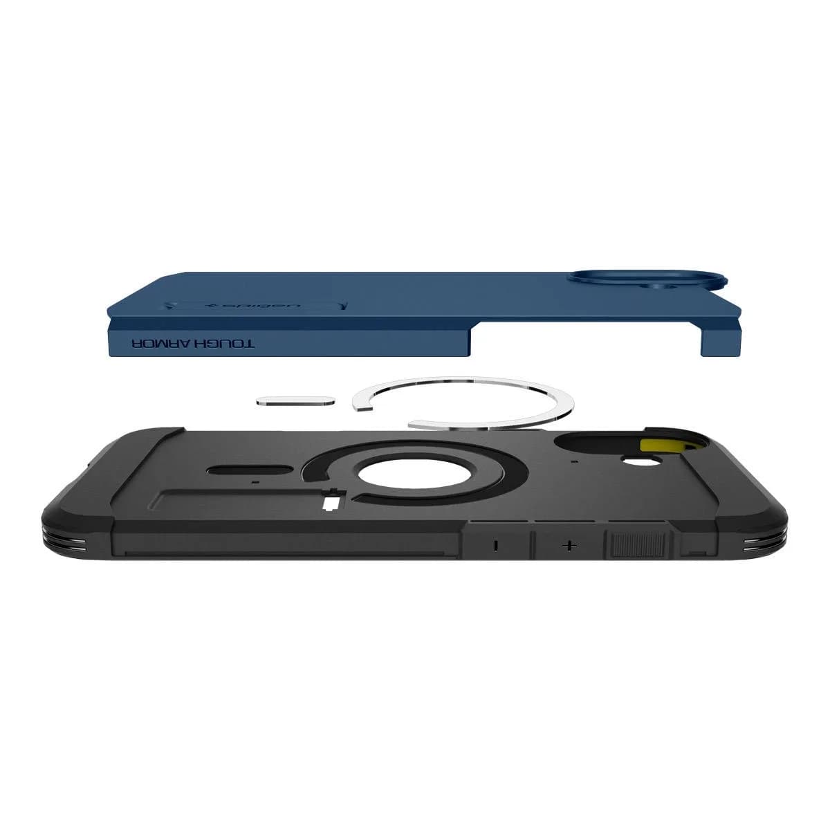 Чехол-накладка Spigen Tough Armor Mag Magsafe для iPhone 16 / ACS08217 (Navy Blue)
