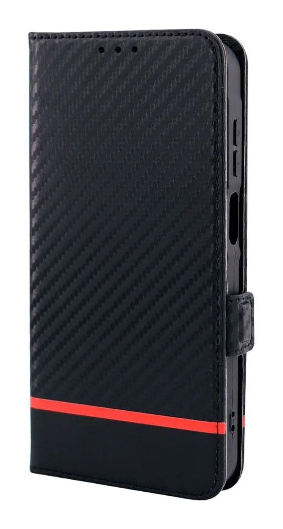 Чехол-книжка Case Book для Galaxy A55 с магнитной застежкой (черный карбон)