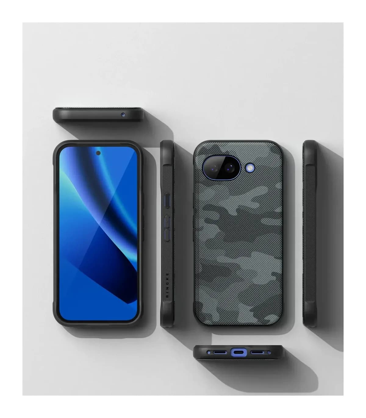 Чехол-накладка Ringke Onyx для Pixel 10a (Camo Black)