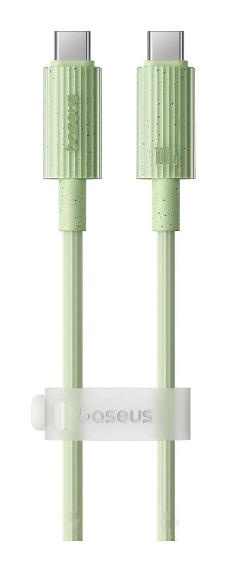 Зарядный кабель Baseus Habitat Series Fast Charging Type-C to Type-C / P10360202631-01 (2м, зеленый)