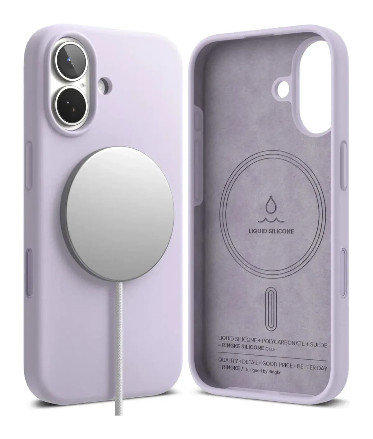 Чехол-накладка Ringke Silicone Magnetic для iPhone 17 (Light Purple)