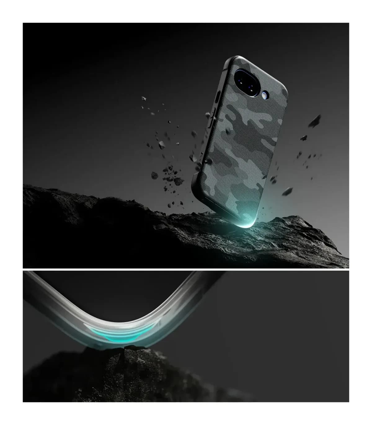 Чехол-накладка Ringke Onyx для Pixel 10a (Camo Black)