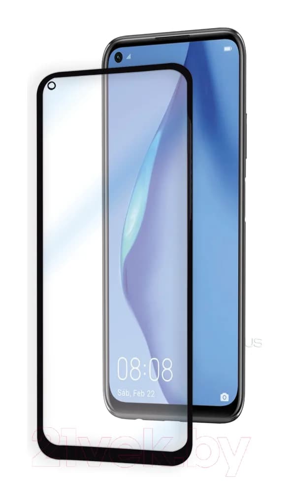 Защитное стекло для телефона Case 111D для Huawei P40 Lite/Nova 6SE (черный глянец)