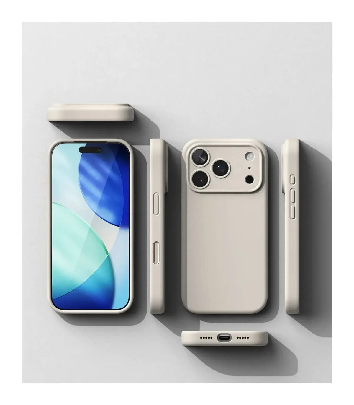 Чехол-накладка Ringke Silicone Magnetic для iPhone 17 Pro (Stone)