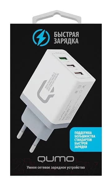 Адаптер питания сетевой Qumo Charger 0019 / Q23714 (белый)