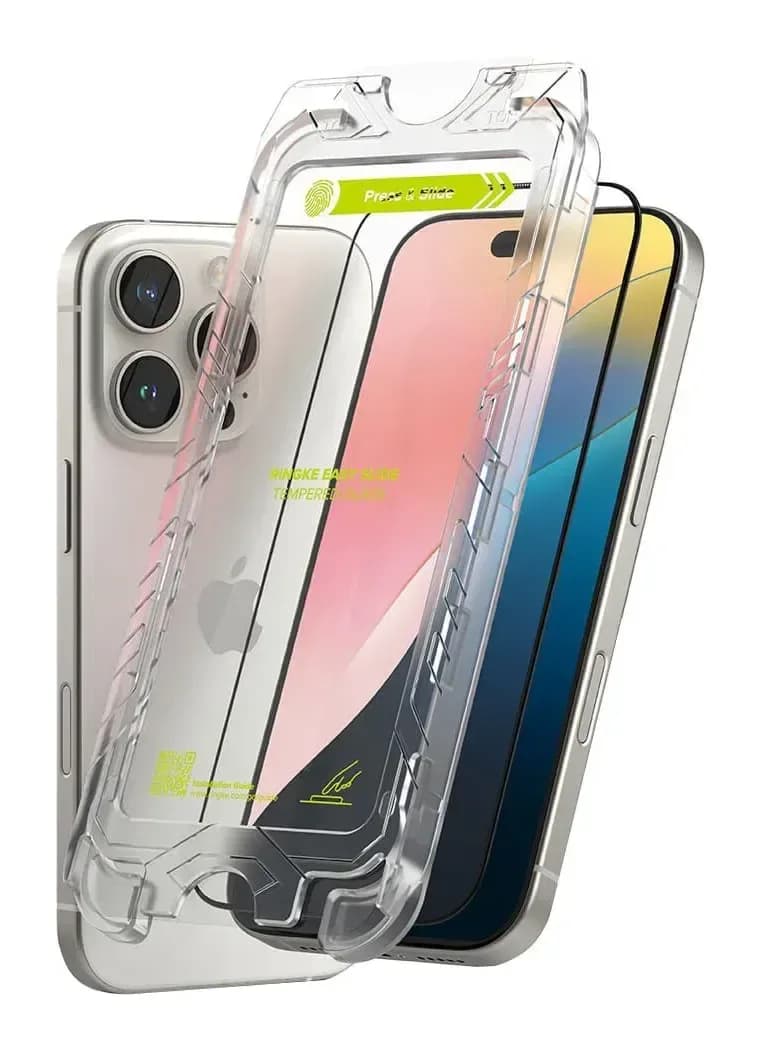 Защитное стекло для телефона Ringke Easy Slide для Iphone 16 Pro Max (2шт, черный)