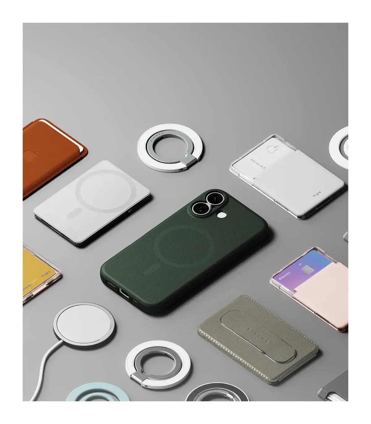 Чехол-накладка Ringke Onyx Magnetic для iPhone 17 (Dark Green)