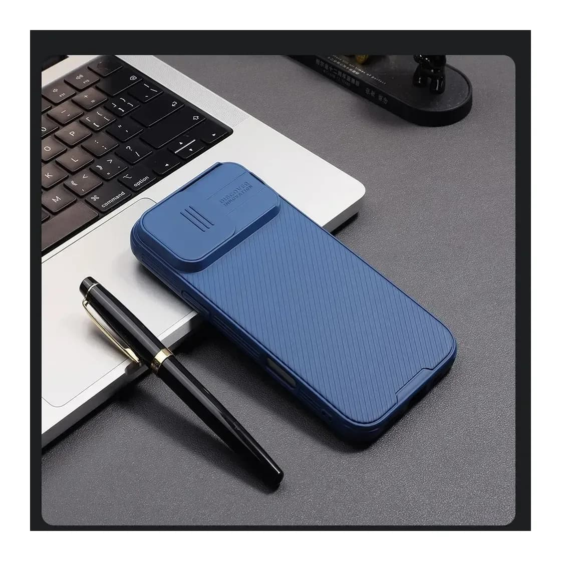 Чехол-накладка Nillkin CamShield Pro для iPhone 16 Pro Max (синий)