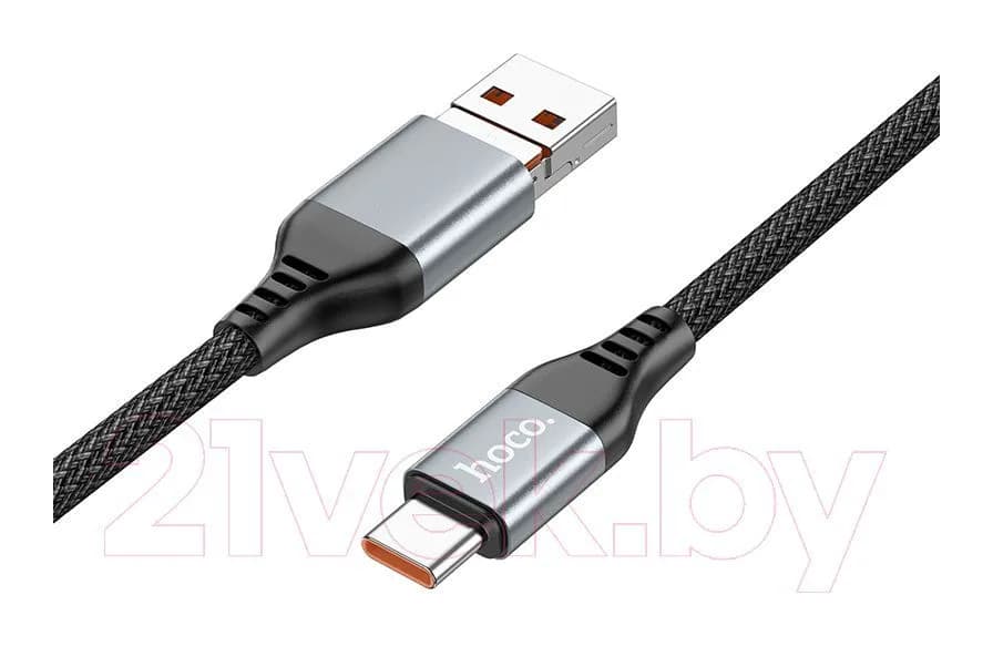 Зарядный кабель Hoco U128 2в1 USB/Type-C to Type-C (черный)