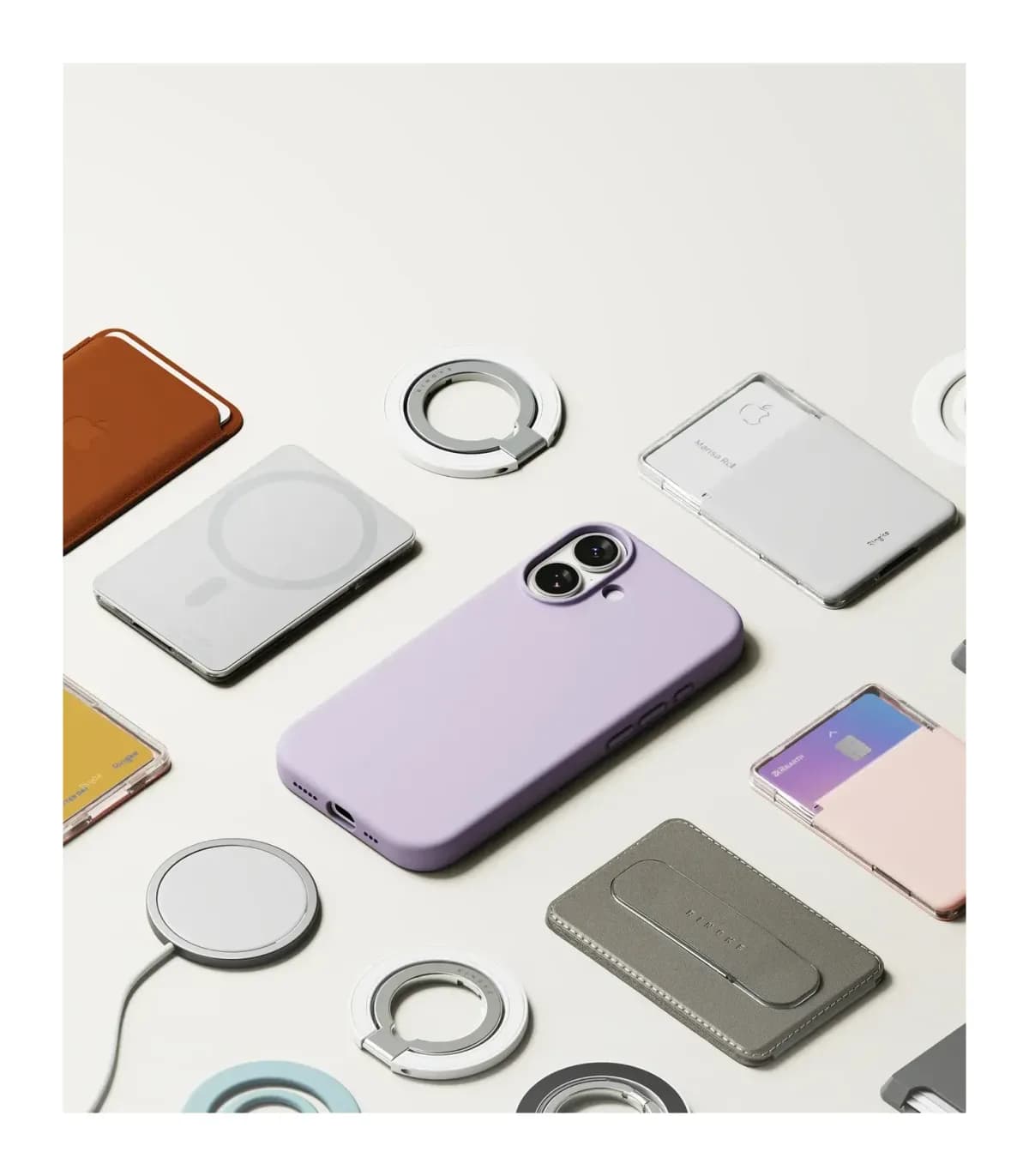 Чехол-накладка Ringke Silicone Magnetic для iPhone 17 (Light Purple)