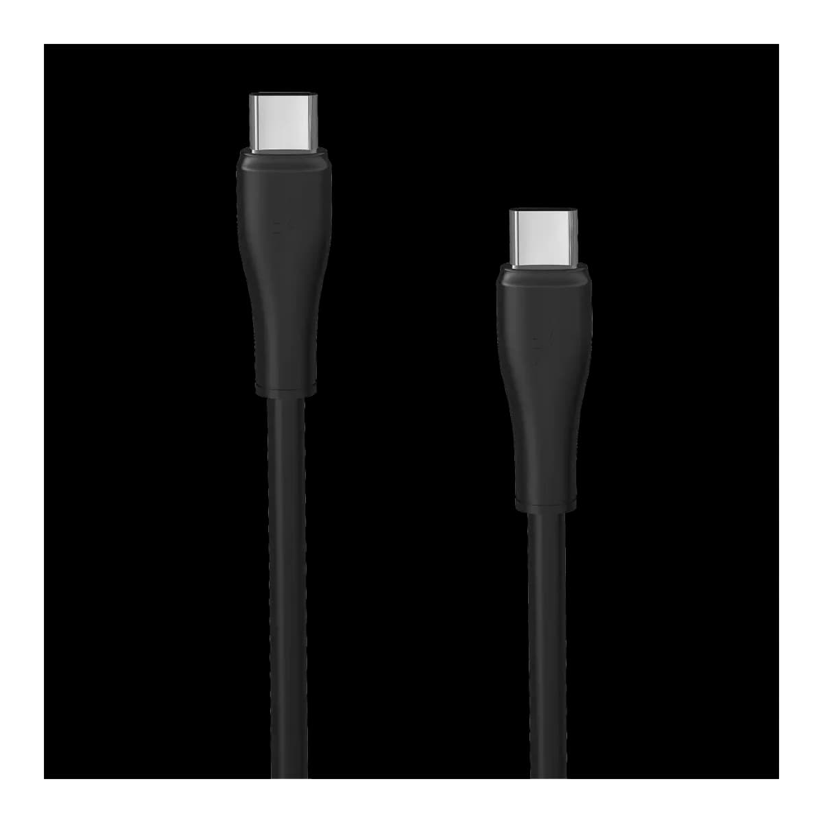 Зарядное устройство сетевое Atomic UniQ G651 GAN 65W USB A+C с кабелем USB С-С / 10.190 (черный)