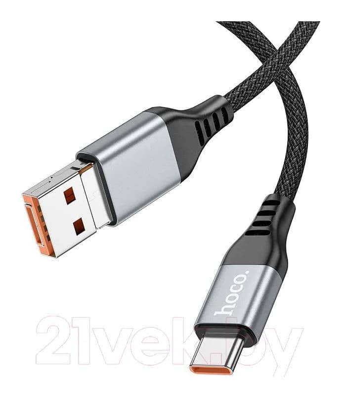 Зарядный кабель Hoco U128 2в1 USB/Type-C to Type-C (черный)
