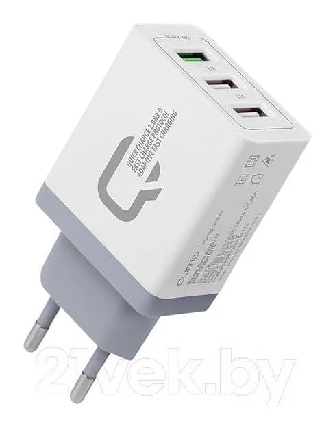 Адаптер питания сетевой Qumo Charger 0019 / Q23714 (белый)
